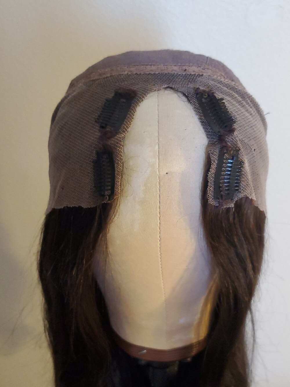 Virgin Human Hair V-Part Wig with Hair Topper - Picture 6 of 15